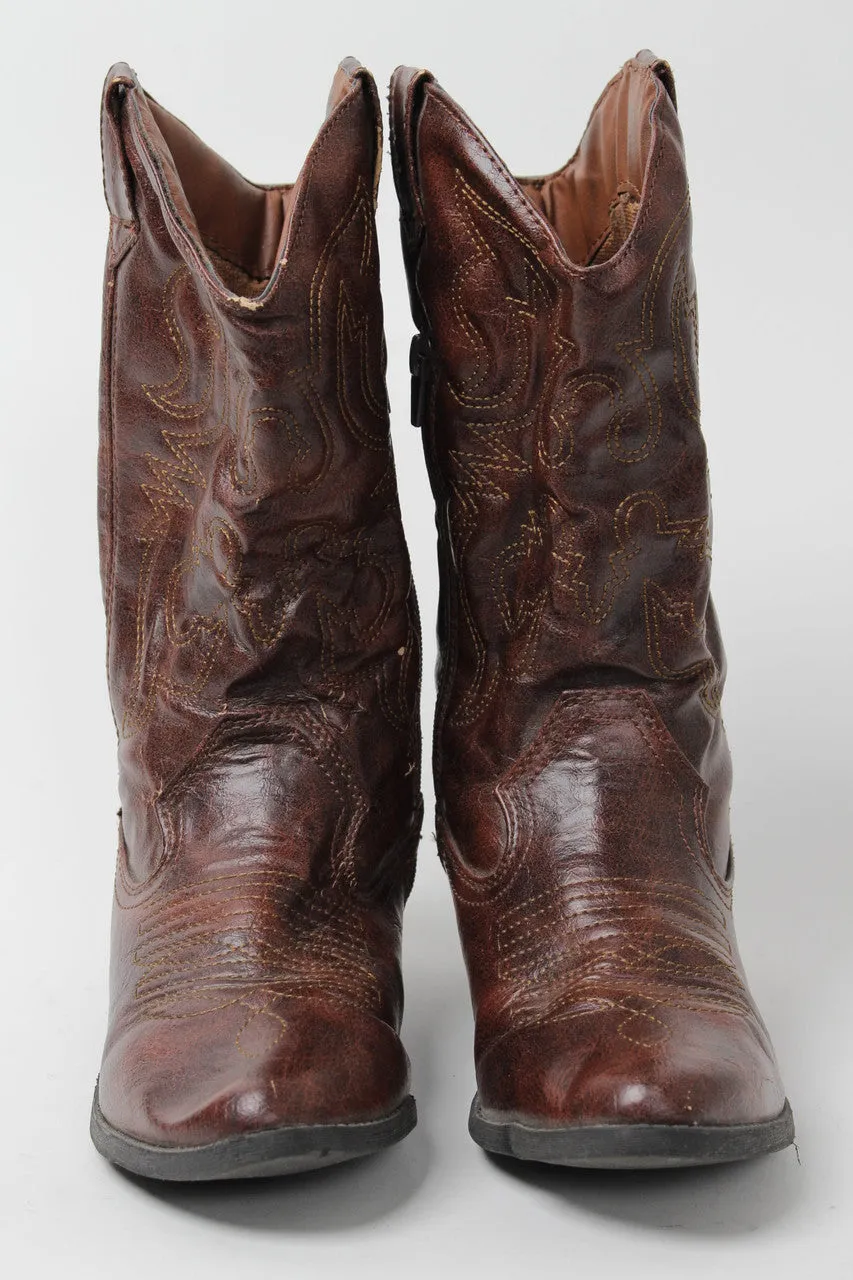 1265 Brown Cowboy Boots Size 6