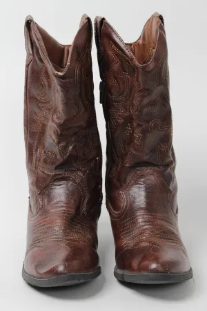 1265 Brown Cowboy Boots Size 6