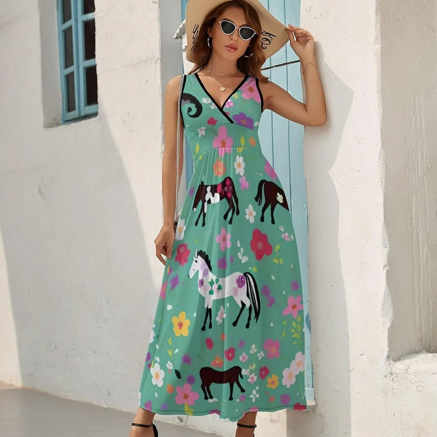 2025 Summer Long Dress Sleeveless Adjustable Party Dress