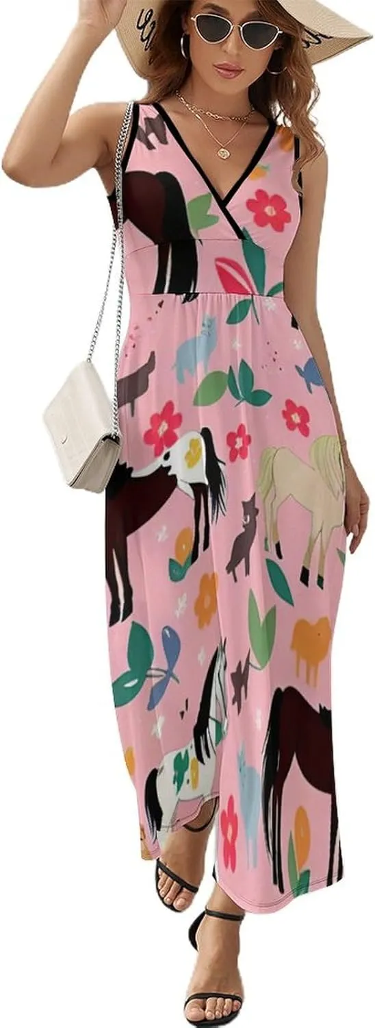 2025 Summer Long Dress Sleeveless Adjustable Party Dress