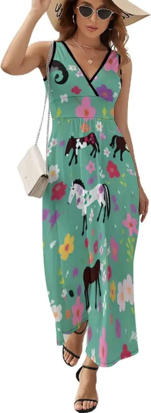 2025 Summer Long Dress Sleeveless Adjustable Party Dress