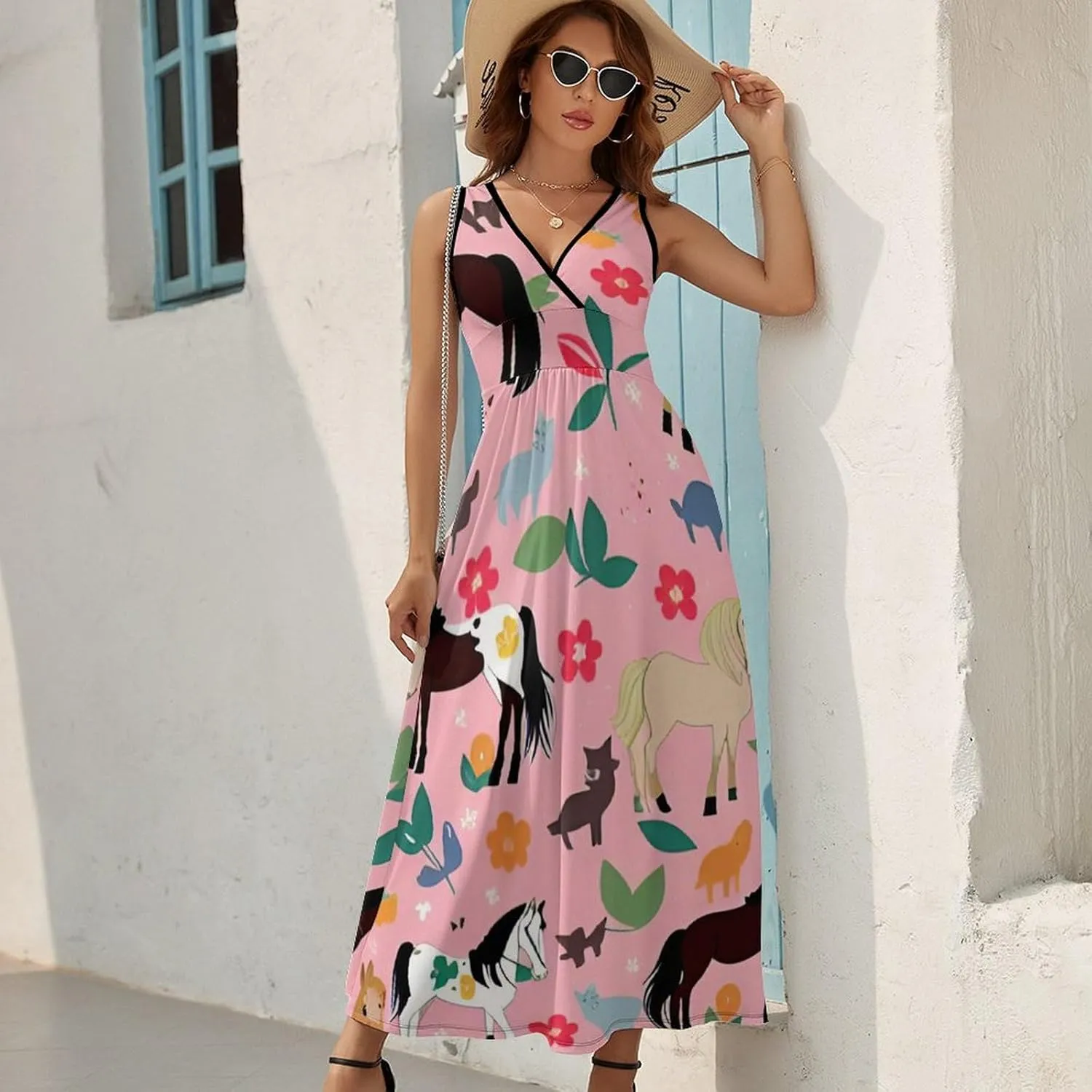 2025 Summer Long Dress Sleeveless Adjustable Party Dress