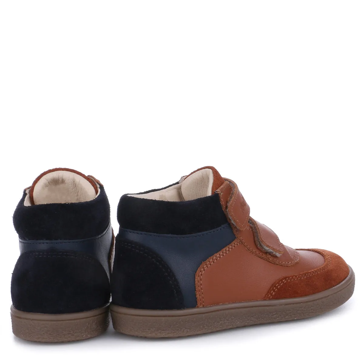 (2754-1) Emel first velcro shoes -Brown