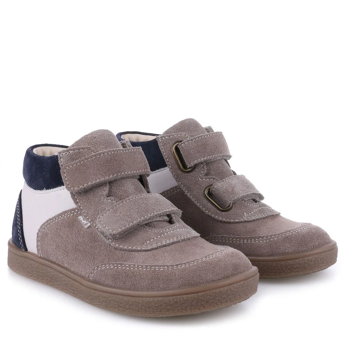 (2754-4) Emel velcro shoes - Grey