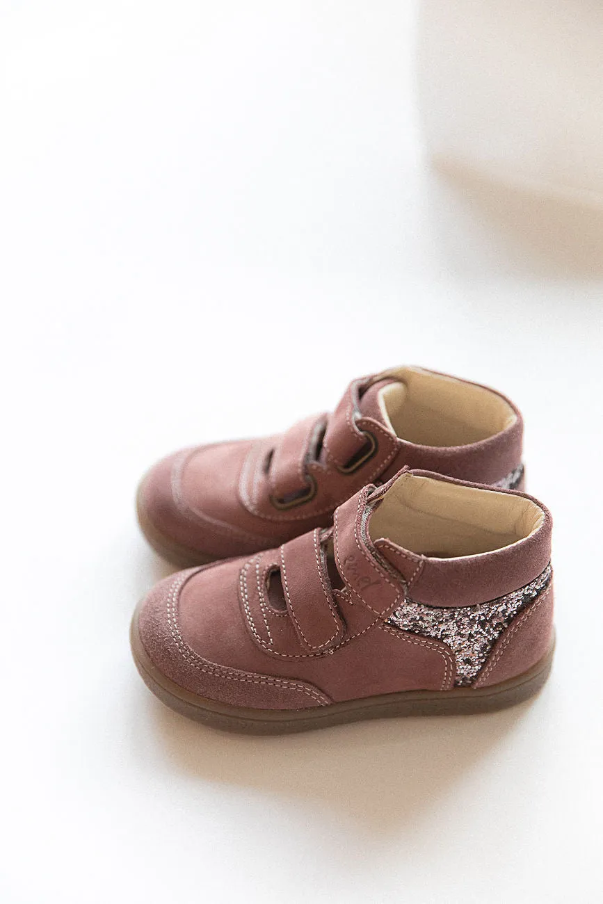 (2754A-3) Emel first velcro shoes - pink glitter