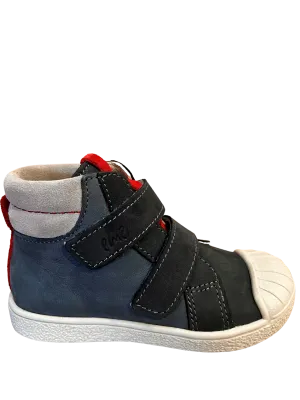 (2758A-3) Emel first velcro shoes -Blue