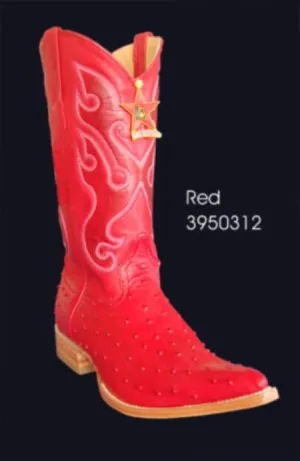 3XToe Printed Ostrich Men's Cowboy Boots by Los Altos - Botas De Avestruz