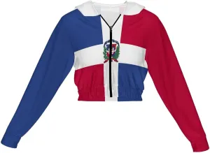 Albanian Flag Hoodies for Women Cute Full Zip Up Cropped Sweatshirts Jackets Casual Comfy Gym Tops Fall Winter