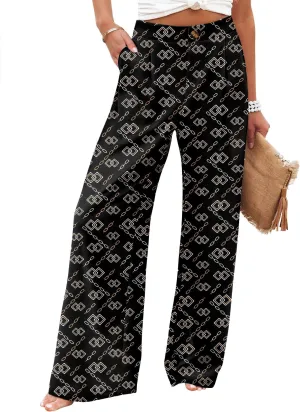 Angerella Casual Pants for Women High Elastic Waisted in The Back Business Trousers Long Casual Work Pants S-3XL