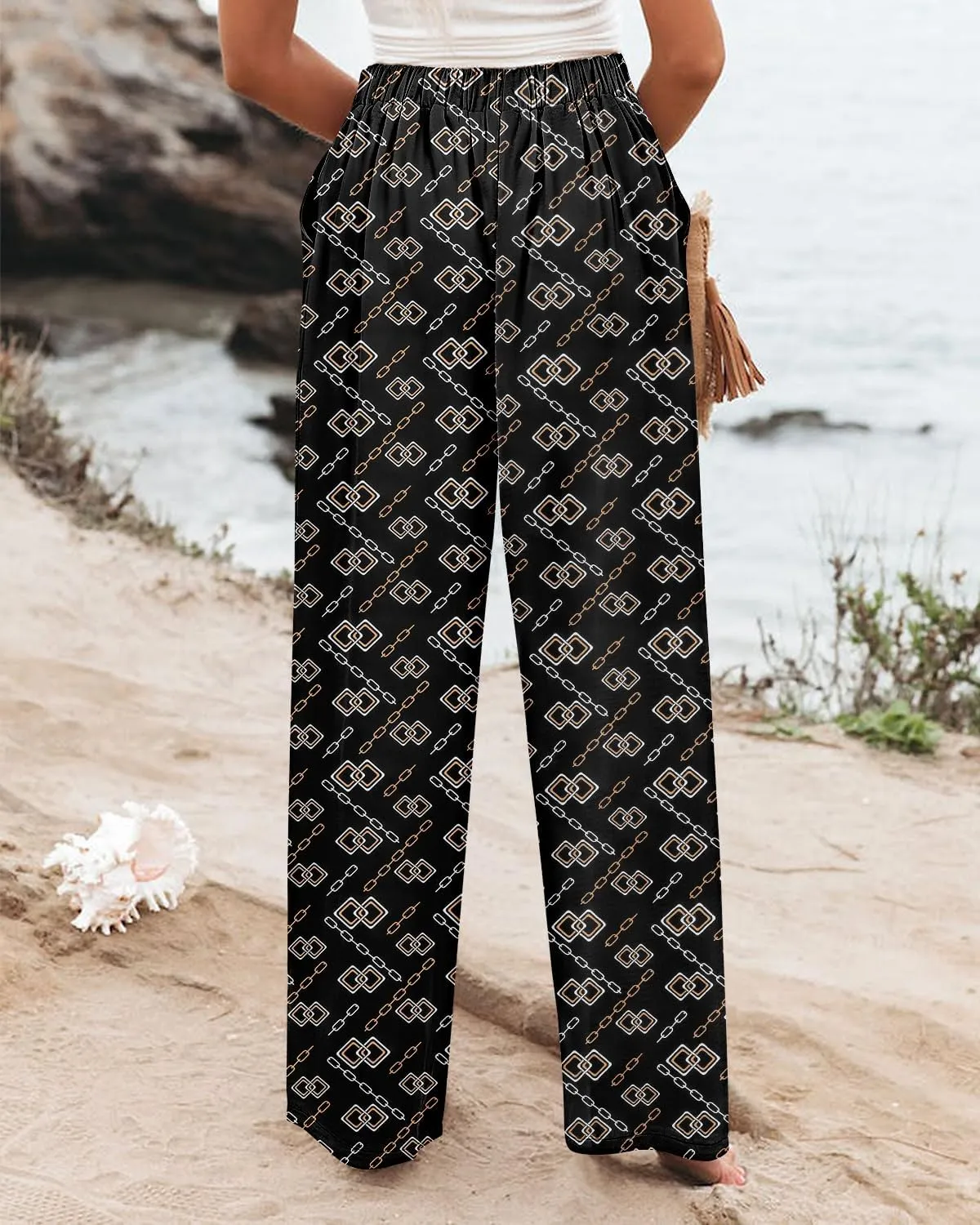 Angerella Casual Pants for Women High Elastic Waisted in The Back Business Trousers Long Casual Work Pants S-3XL