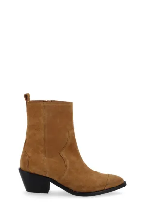 AUSTIN SUEDE LEATHER ANKLE BOOTS IN TAN