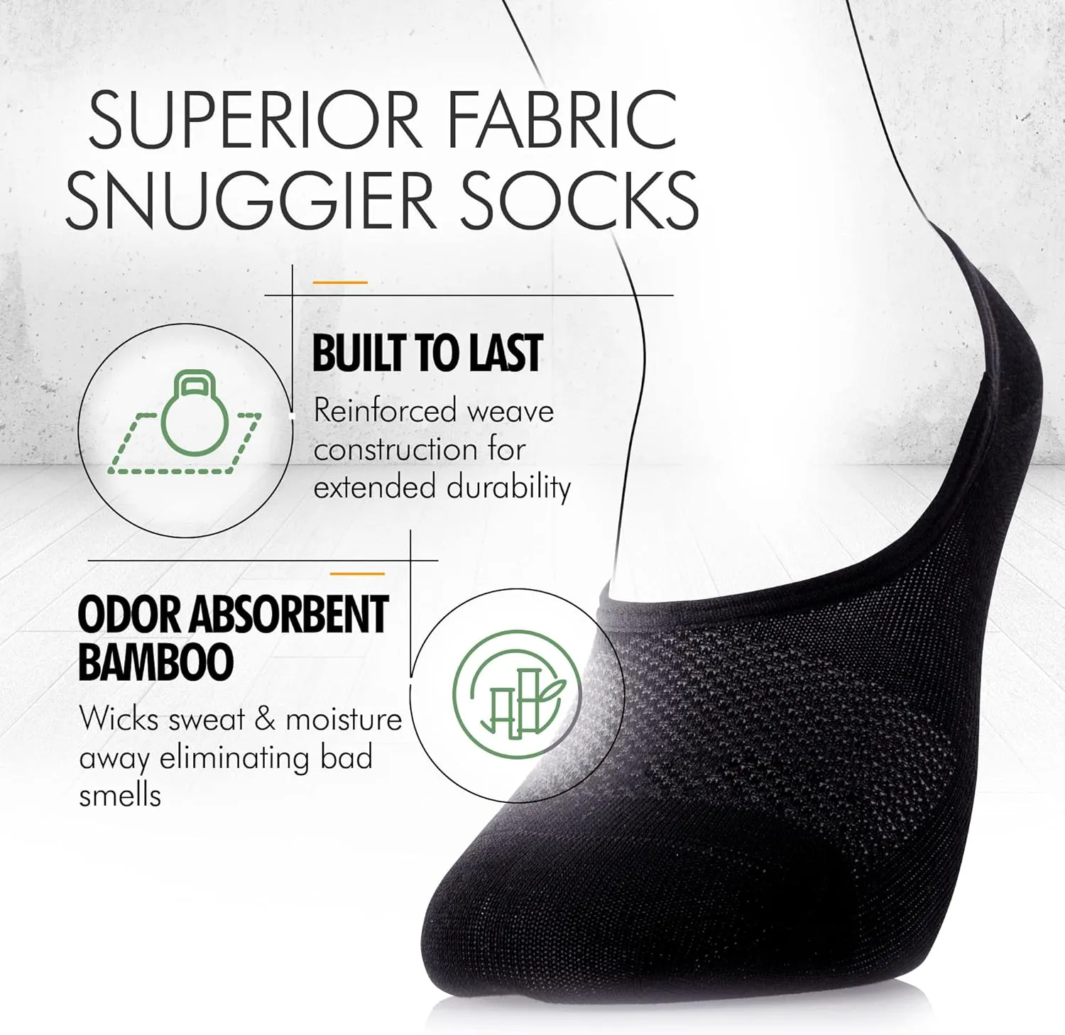 Bam&b Women's Premium Bamboo Viscose No Show Casual Socks - 4 pair pack - Non-Slip