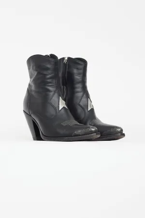 Black Leather Nora Cowboy Boot