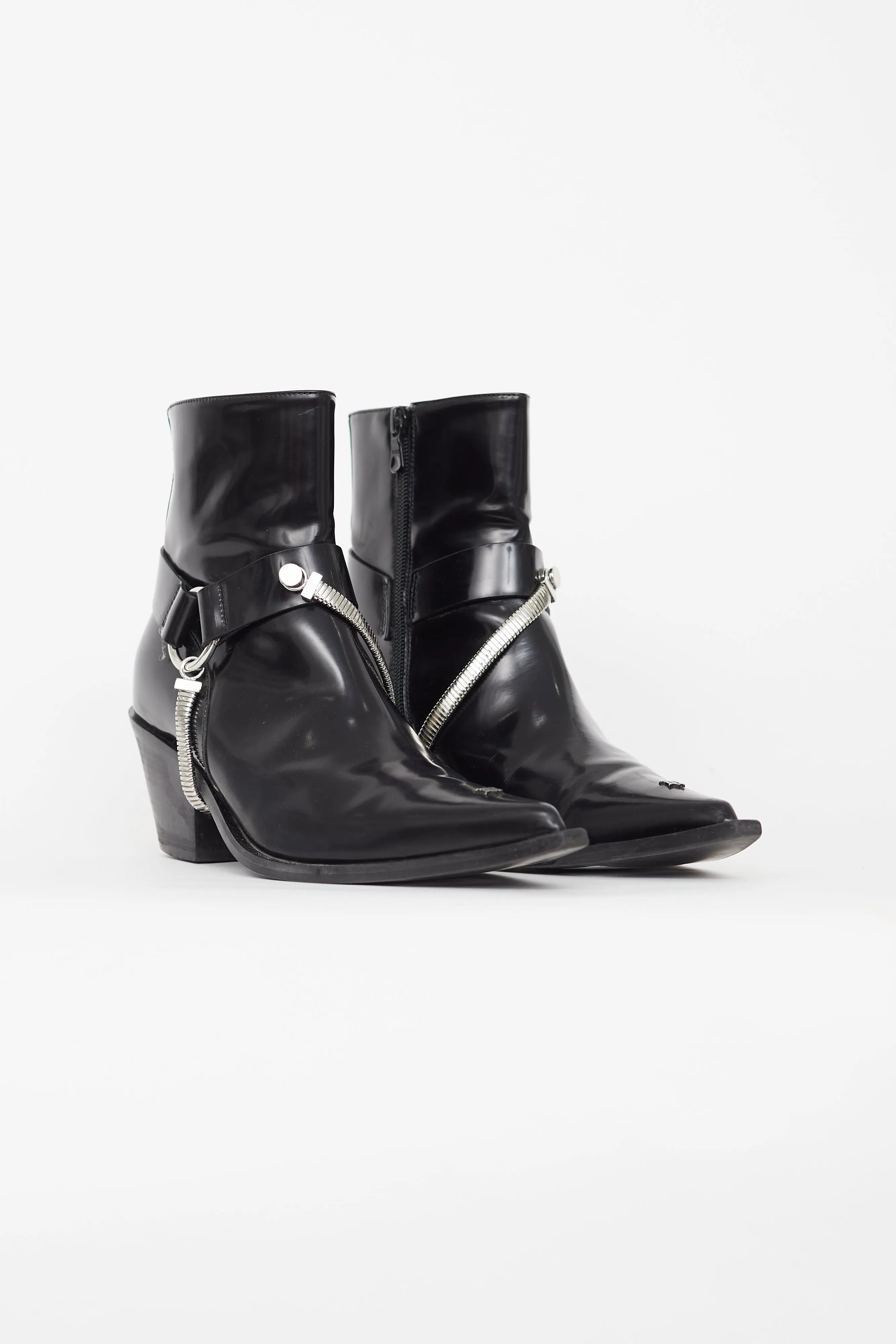 Black Patent Cowboy Boot