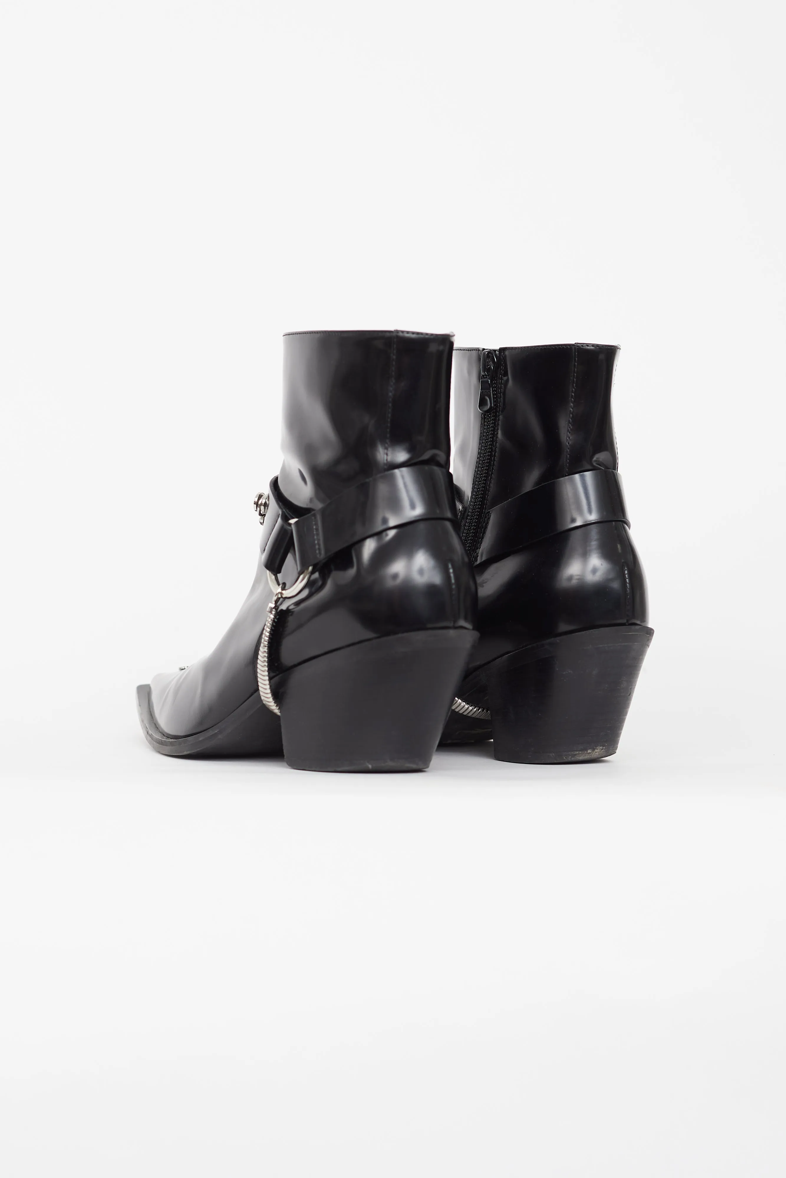 Black Patent Cowboy Boot