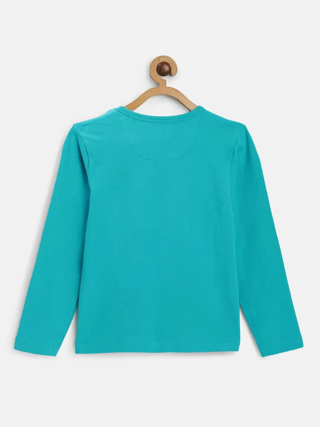 Blue Monkey Printed Round Neck Cotton T-shirt