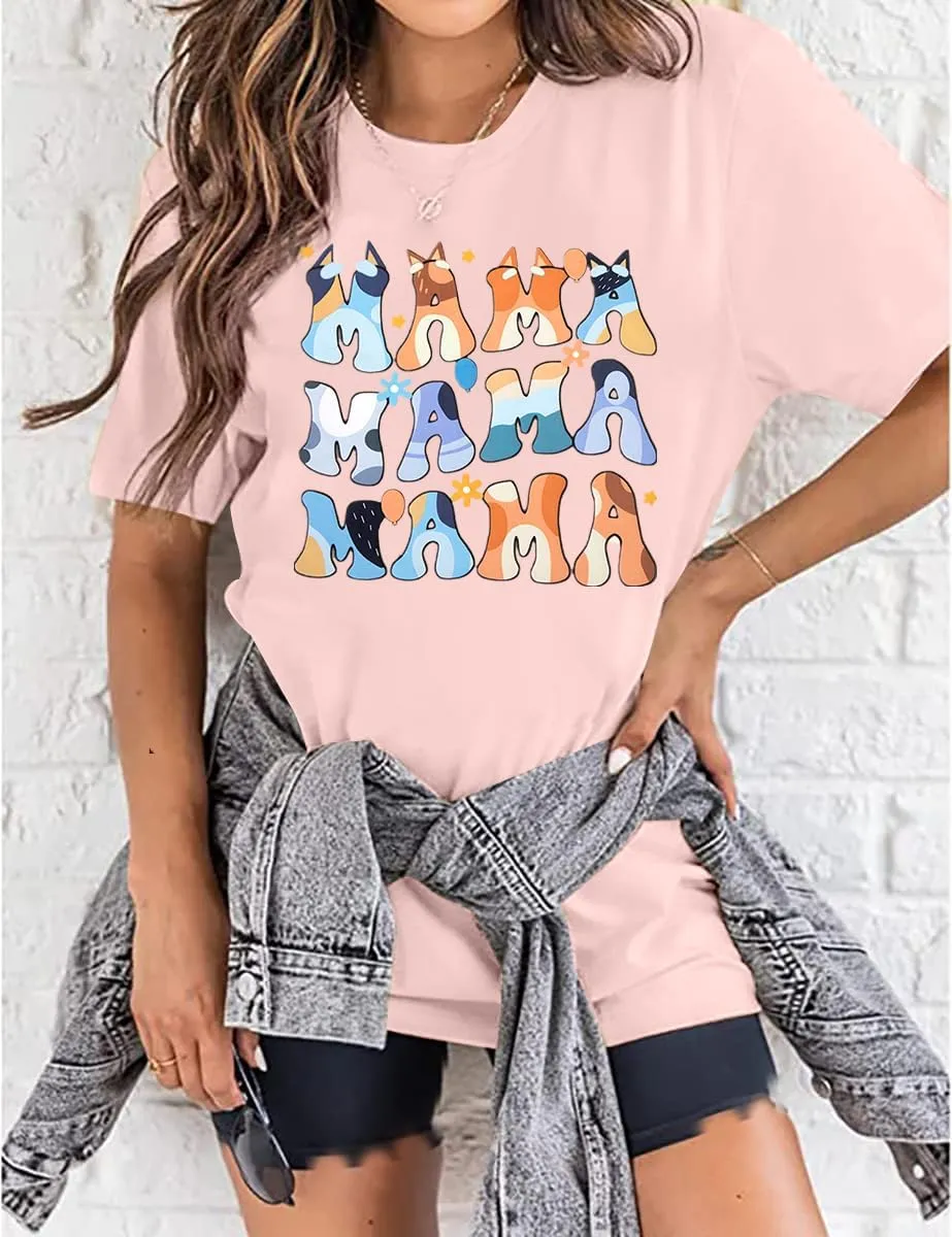 Boy Mom Oversized Tshirt Woman Sequin Graphic Tee Trendy Mama Shirt Mother Gifts Top Casual Short Sleeve Tops