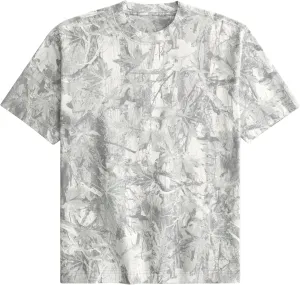Camo Oversized Tee Shirt for Women Men Short Sleeve Crew Neck T-Shirts Maple Leaf Print Baggy Streetwear Shirt