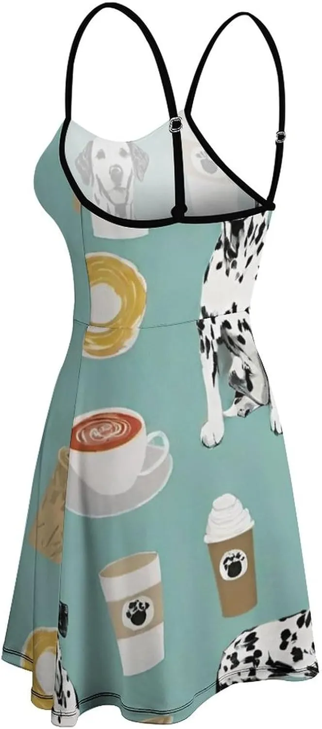 Casual Summer Tank Dress Sleeveless Fitted Beach Swing Dress