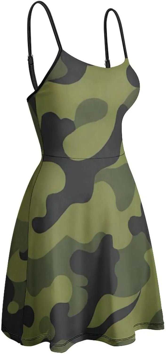 Casual Tank Dress Sleeveless Standard-Fit Holiday Dress