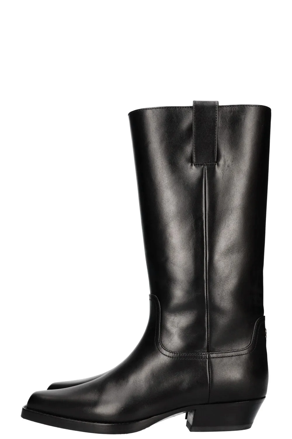CHANEL Cowboy Boots Black