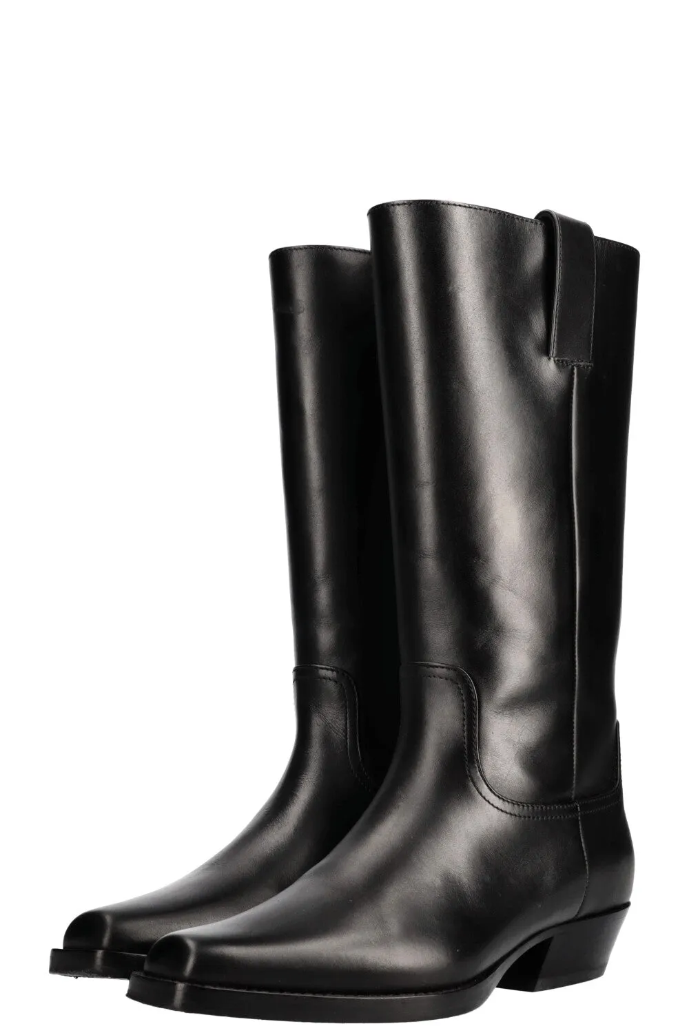 CHANEL Cowboy Boots Black