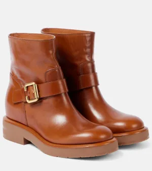 Chloe Coddington leather biker boots