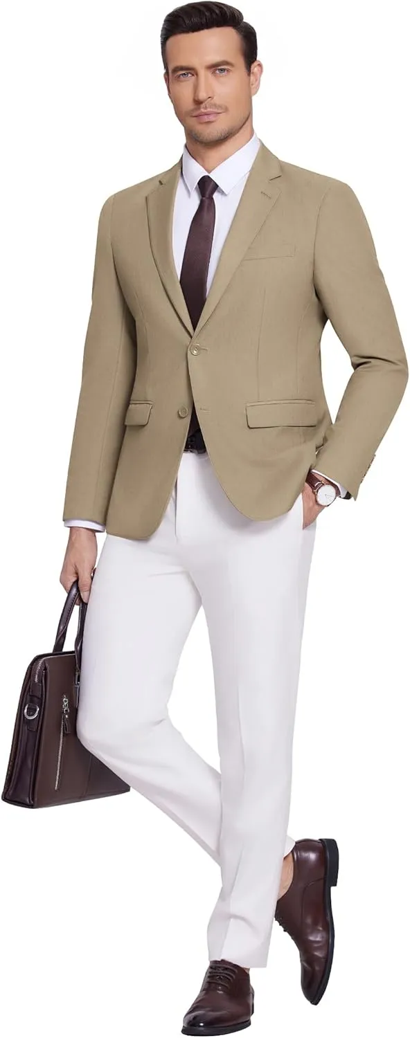 COOFANDY Men's Casual Blazer Lightweight Sport Coats Two Buttons Slim Fit Suit Jacket for Business Wedding Dress