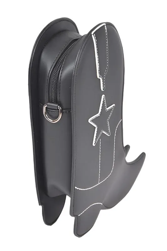 Cowboy Boots Shape Western Style Fashion Statement Iconic Swing Crossbody Bag