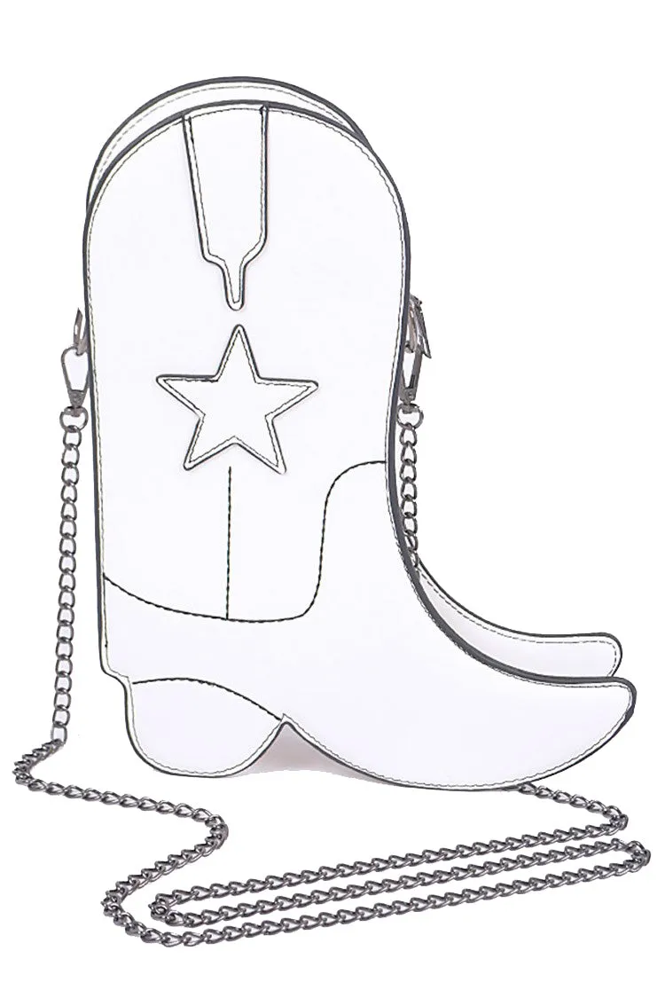 Cowboy Boots Shape Western Style Fashion Statement Iconic Swing Crossbody Bag