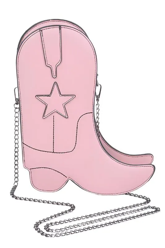 Cowboy Boots Shape Western Style Fashion Statement Iconic Swing Crossbody Bag