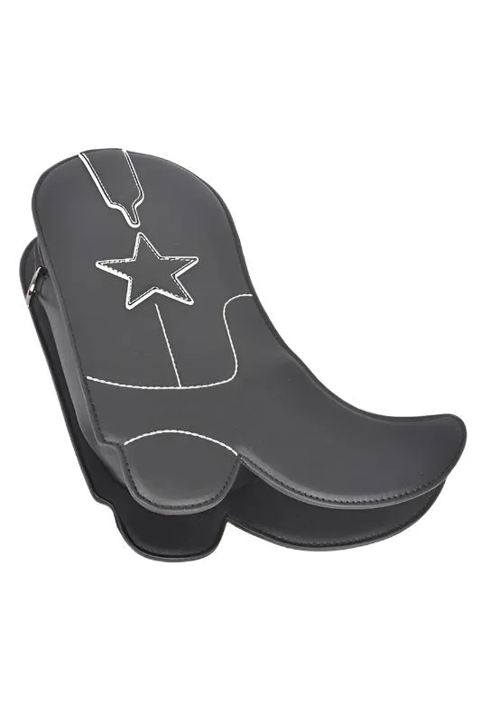 Cowboy Boots Shape Western Style Fashion Statement Iconic Swing Crossbody Bag