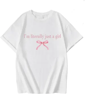 COZYEASE Girls' Letter Graphic Tees Short Sleeve Crewneck Oversized T Shirts Summer Clothes for Girls