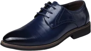 Dress Shoes for Men Genuine Leather Men's Brogues Lace Up Oxford Shoes for Business Formal Events