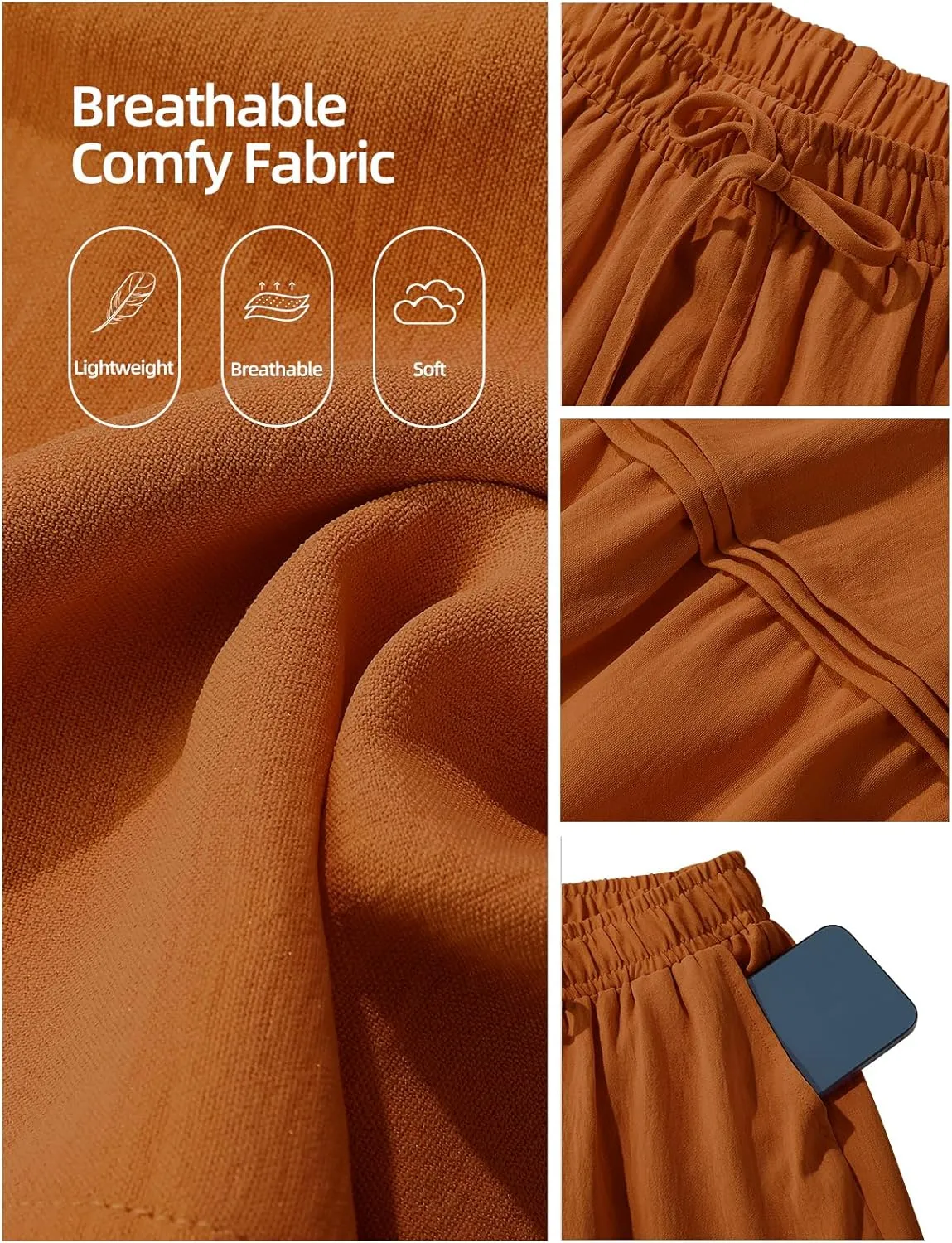 DRESSTELLS Women's Midi Skirts with Pockets Elastic High Waist Flowy Swing A Line Casual Long Skirt
