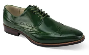 Giovanni Leather Dress Shoes-LINCOLN-OLV
