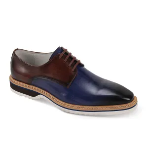 Giovanni Leather Dress Shoes-REGGIE-BLU-BRN