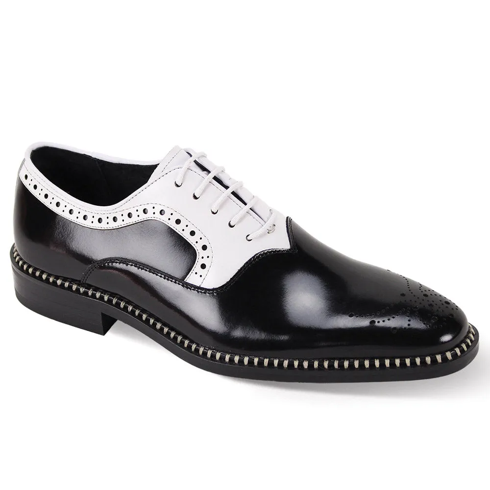 Giovanni Leather Dress Shoes-SAWYER-BLK-WHT
