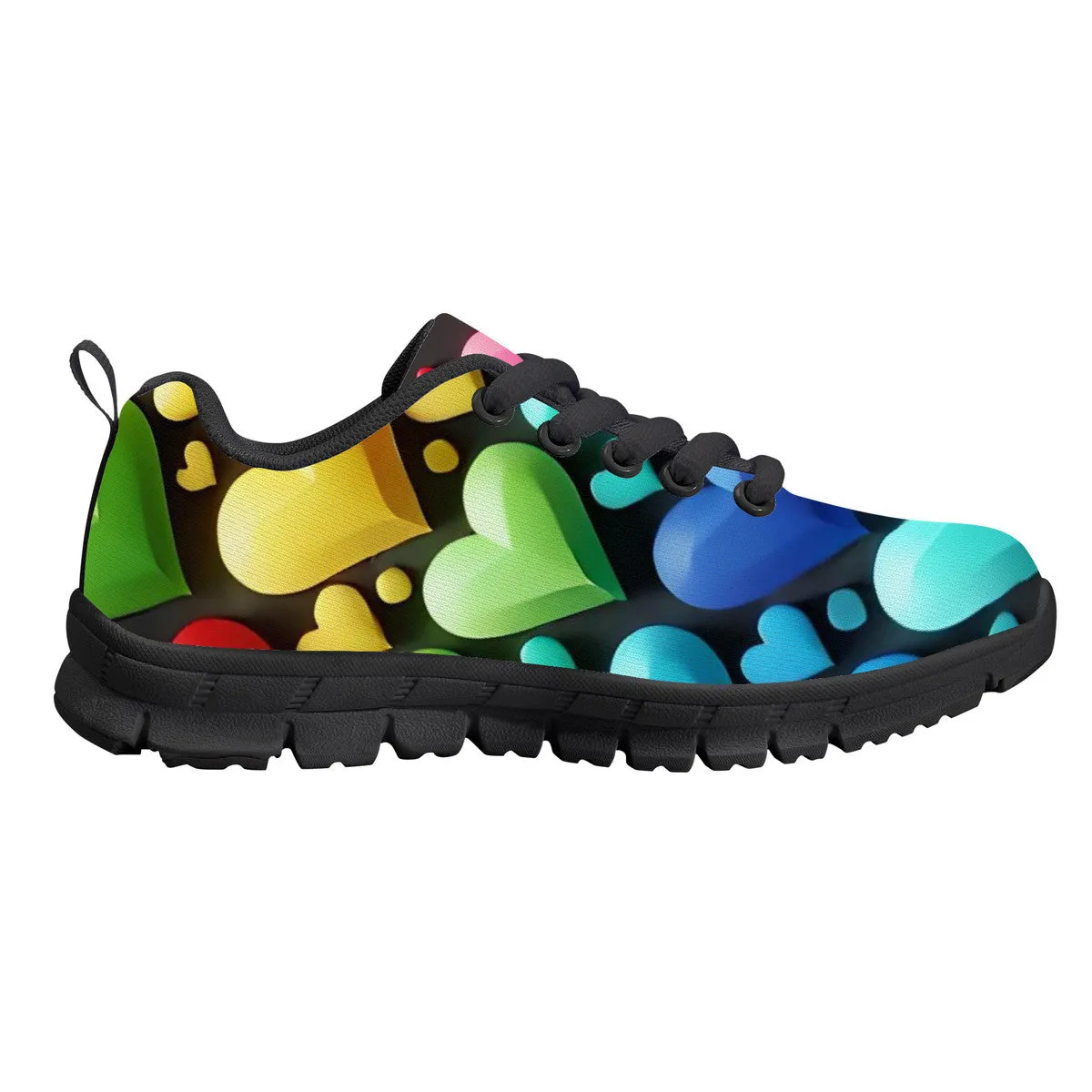 Hearts Kid Sneakers - Black