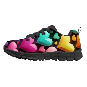 Hearts Kid Sneakers - Black