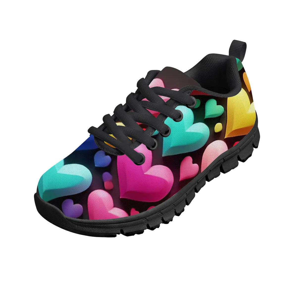 Hearts Kid Sneakers - Black