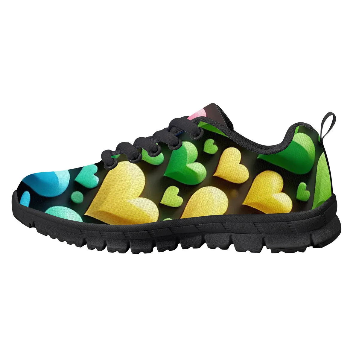 Hearts Kid Sneakers - Black