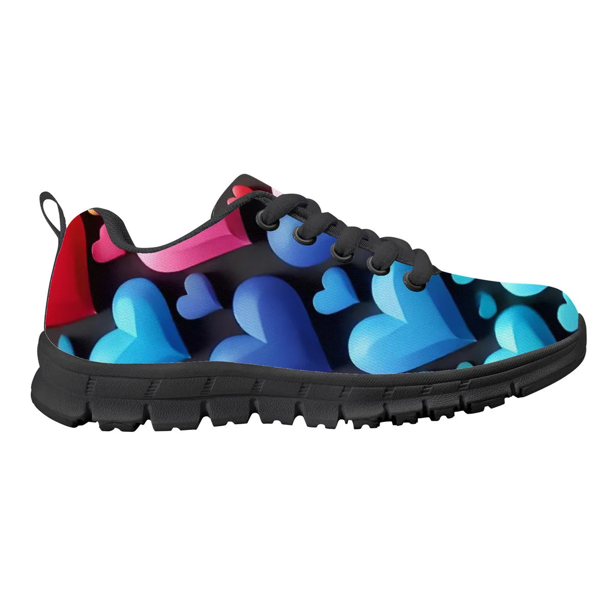 Hearts Kid Sneakers - Black