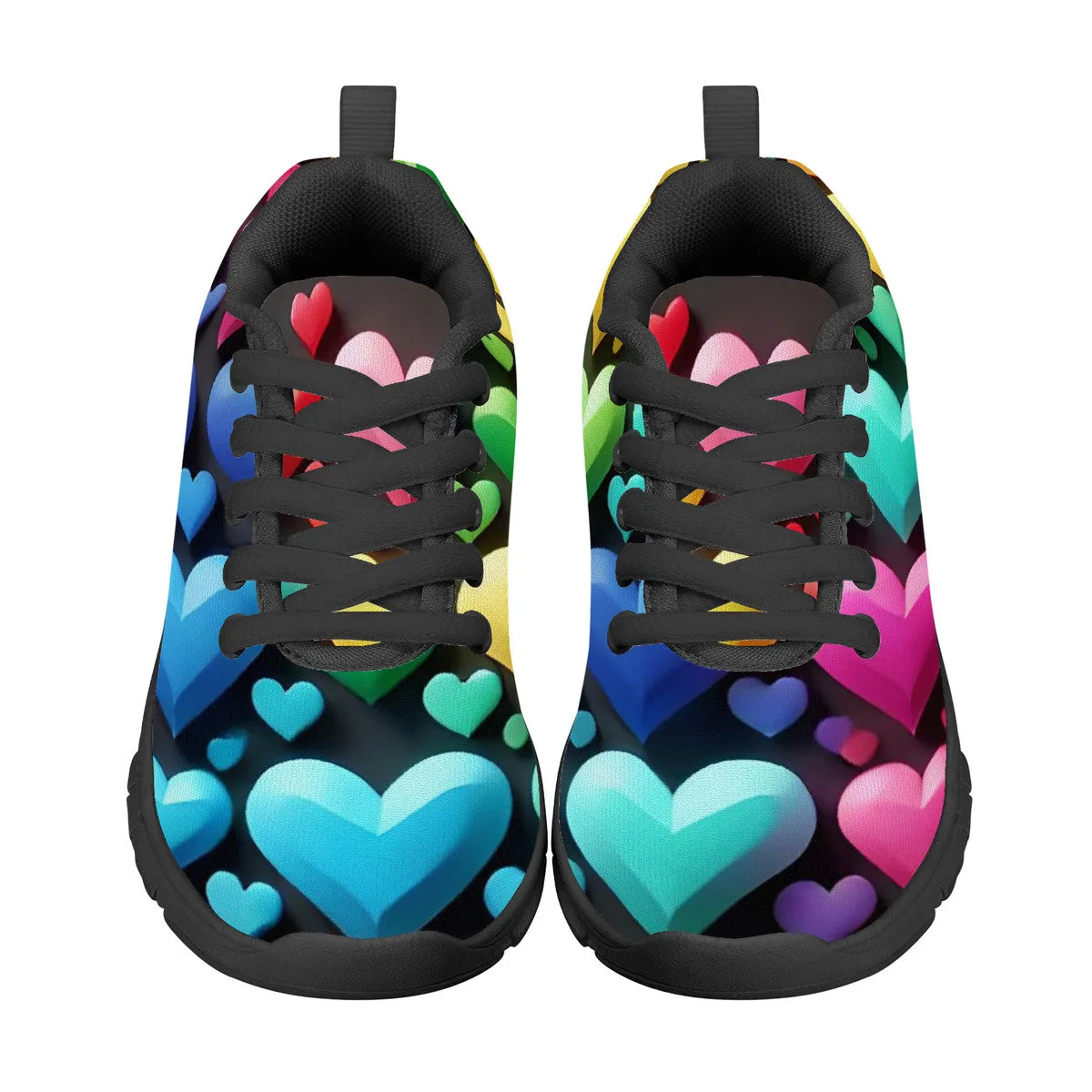 Hearts Kid Sneakers - Black