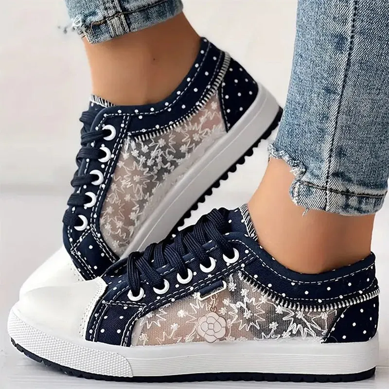 🎉Hot Sale 49% OFF🎉Women's Casual Flat Round Toe Lace Up Low Top Shoes