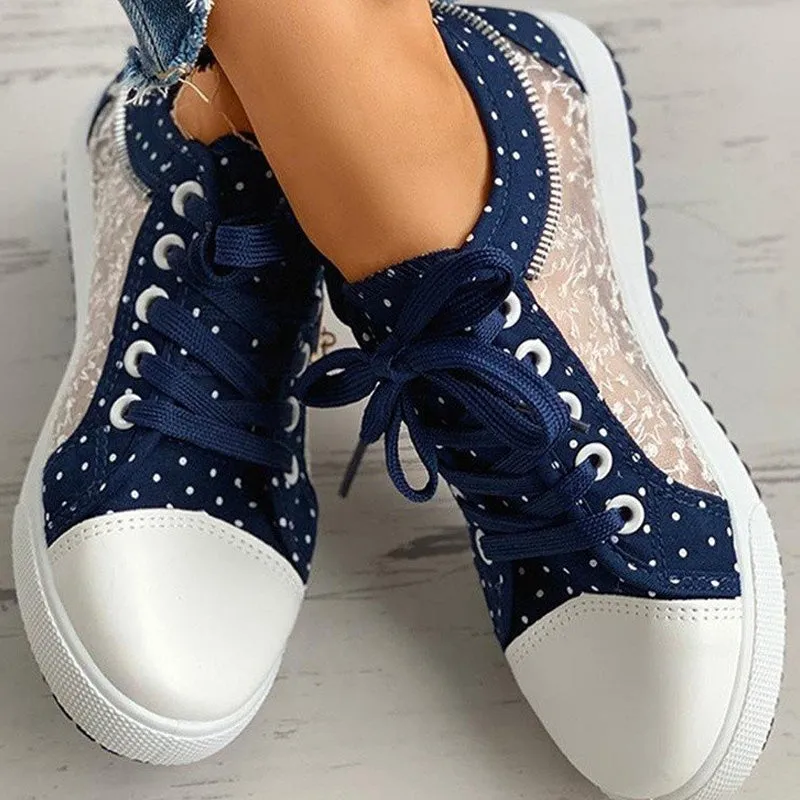 🎉Hot Sale 49% OFF🎉Women's Casual Flat Round Toe Lace Up Low Top Shoes