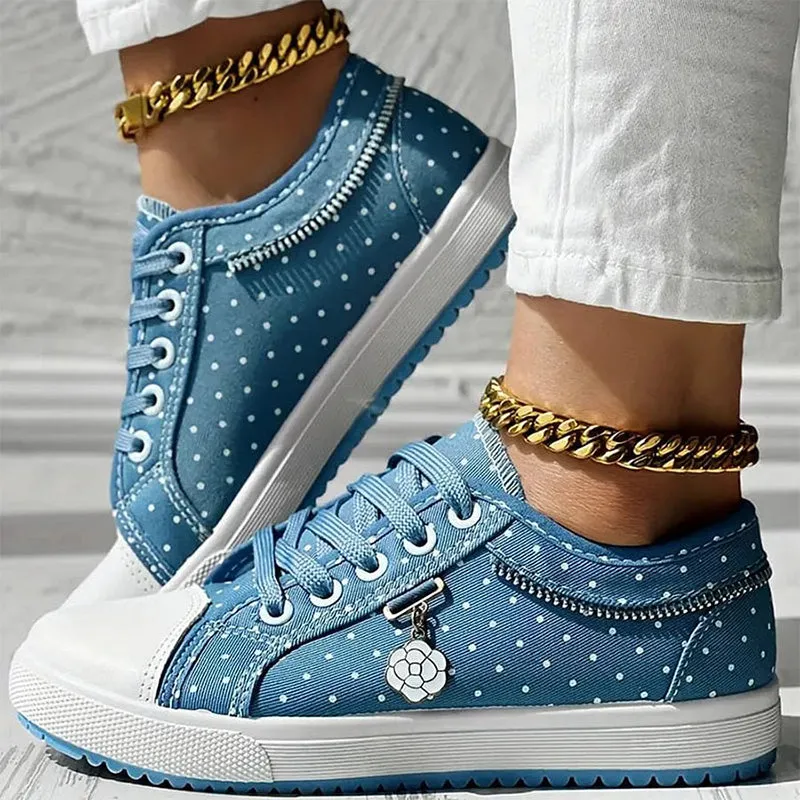 🎉Hot Sale 49% OFF🎉Women's Casual Flat Round Toe Lace Up Low Top Shoes