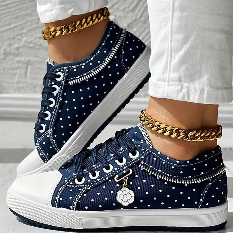 🎉Hot Sale 49% OFF🎉Women's Casual Flat Round Toe Lace Up Low Top Shoes
