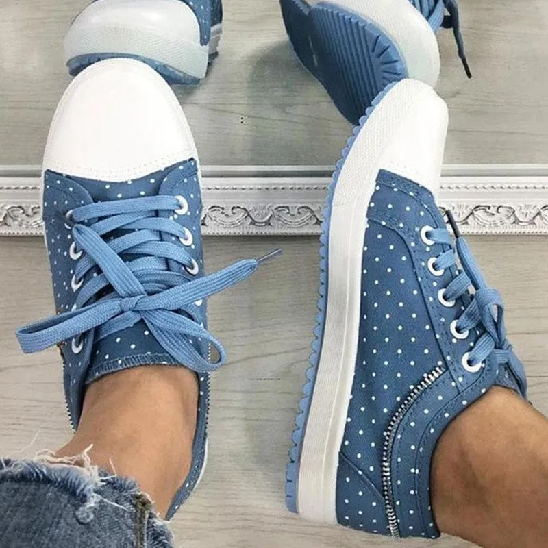 🎉Hot Sale 49% OFF🎉Women's Casual Flat Round Toe Lace Up Low Top Shoes