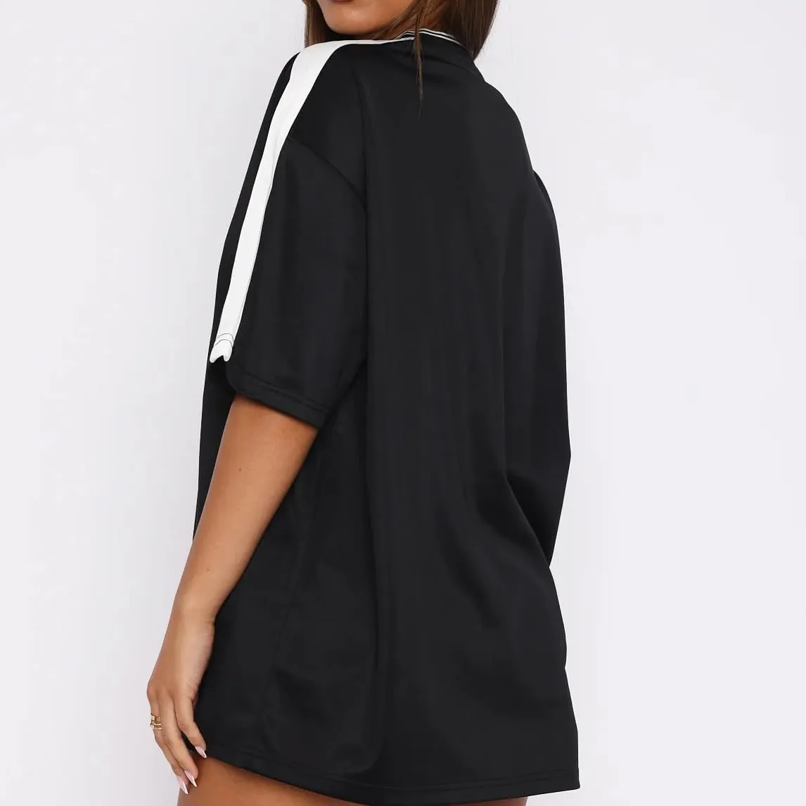 Jersey Shirts for Women Y2k Oversized Graphic Tees Number Print Short Sleeve Drop Shoulder Baggy T-Shirts